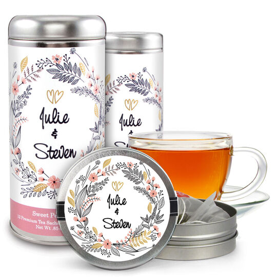 Two Hearts Tea Tin Party Favors